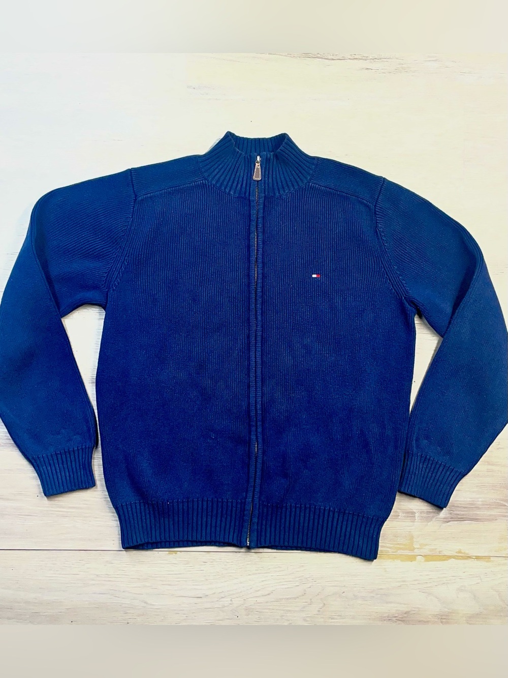 Tommy Hilfiger Men’s Navy Full-Zip Knit Jacket